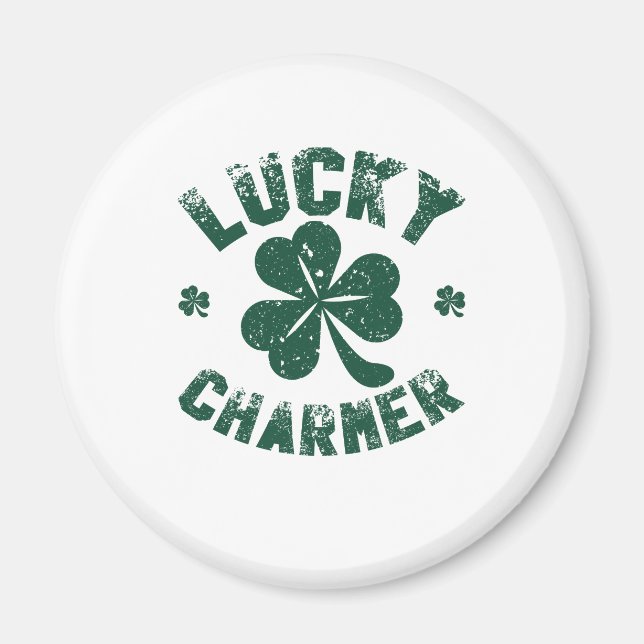 Lucky Charmer Kleeblatt Funny St. Patrick's Day Magnet (Vorne)