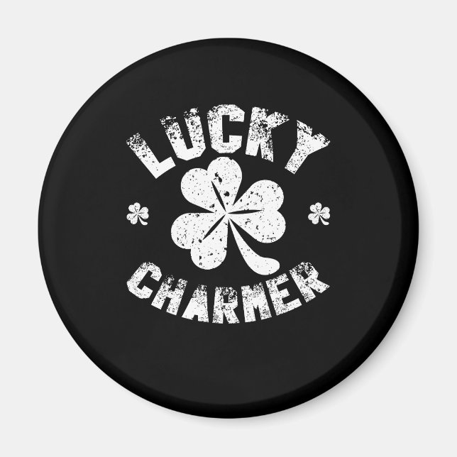 Lucky Charmer Kleeblatt Funny St. Patrick's Day Magnet (Vorne)