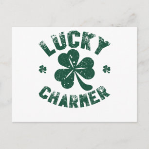 Lucky Charmer Kleeblatt Funny St. Patrick's Day Postkarte