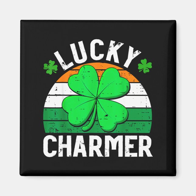 Lucky charmer shirts boys kids girls funny st magnet (Vorne)