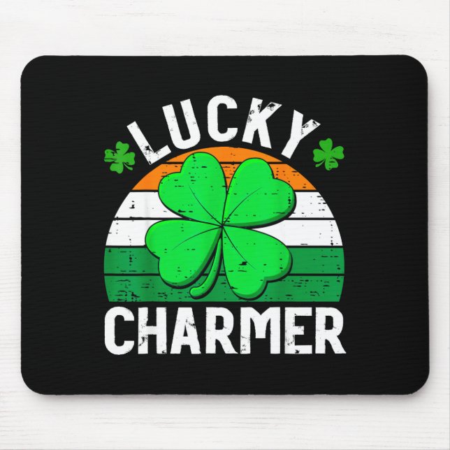 Lucky charmer shirts boys kids girls funny st mousepad (Vorne)