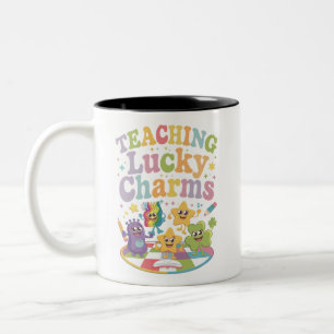Lucky Charms Lehrer unterrichten am St. Patrick's  Zweifarbige Tasse