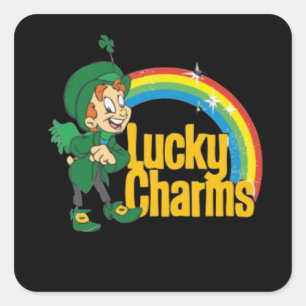 Lucky Charms Lucky Charms Quadratischer Aufkleber