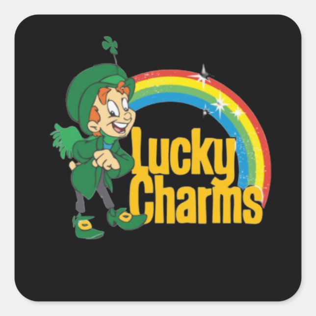 Lucky Charms Lucky Charms Quadratischer Aufkleber (Vorderseite)