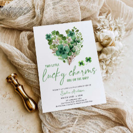 Lucky Charms Twin Baby Dusche Kleeblatt Einladung