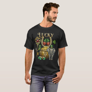 Lucky Charms und Glückssymbole St. Patricks T-Shirt