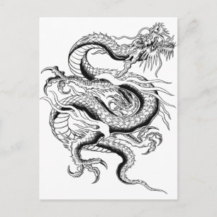 Lucky Chinese Dragon Postkarte