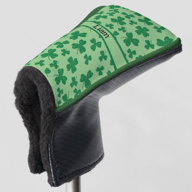 Lucky Closing Green Personalisiert Golf Putter Cov Golf Headcover (3/4 Vorderseite)