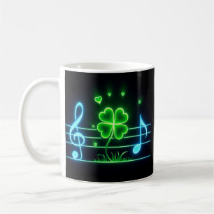 Lucky Closing mit Musiknoten Design Kaffeetasse