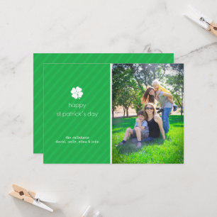 Lucky Clove St Patricks Day Foto Card Karte