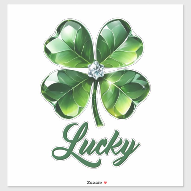 Lucky Clover-Blätter Aufkleber (Blatt)