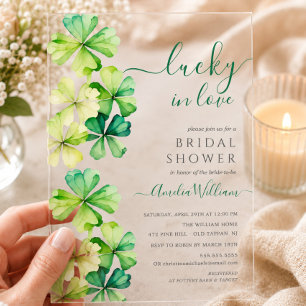 Lucky Clover Bridal Dusche Einladung