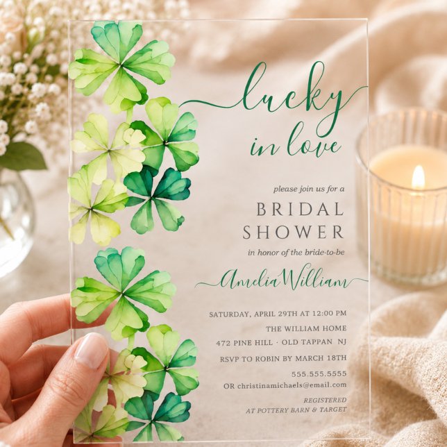 Lucky Clover Bridal Dusche Einladung (Von Creator hochgeladen)