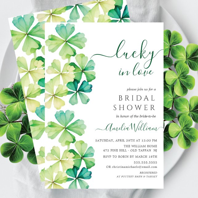 Lucky Clover Bridal Dusche Einladung (Von Creator hochgeladen)