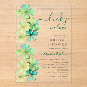 Lucky Clover Bridal Dusche Einladung