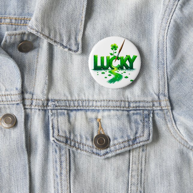 Lucky Clover Design für St. Patrick's Day Button (Beispiel)