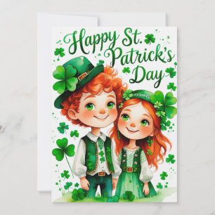 Lucky Clover Design für St. Patrick's Day Feiertagskarte