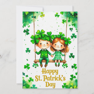 Lucky Clover Design für St. Patrick's Day Feiertagskarte