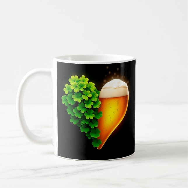 Lucky Clover Design für St. Patrick's Day Kaffeetasse (Links)