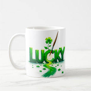 Lucky Clover Design für St. Patrick's Day Kaffeetasse