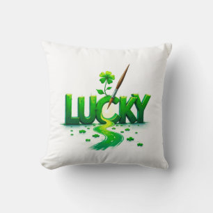 Lucky Clover Design für St. Patrick's Day Kissen
