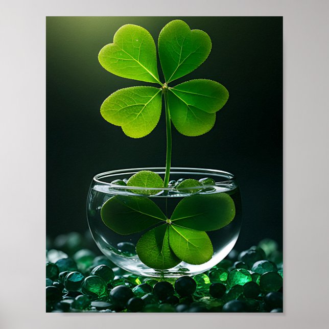 Lucky Clover Design für St. Patrick's Day Poster (Vorne)
