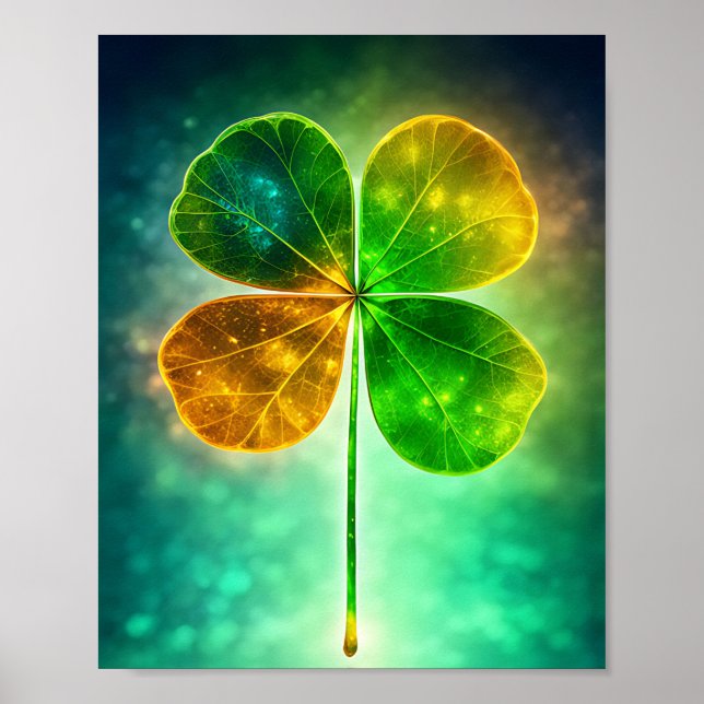 Lucky Clover Design für St. Patrick's Day Poster (Vorne)
