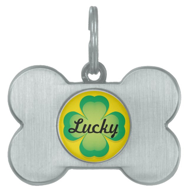 Lucky Clover Dog Tag Tiermarke (Vorderseite)