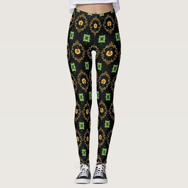 Lucky Clover 🍀 ein zeitloses Symbol guten Glücks Leggings (Vorderseite)