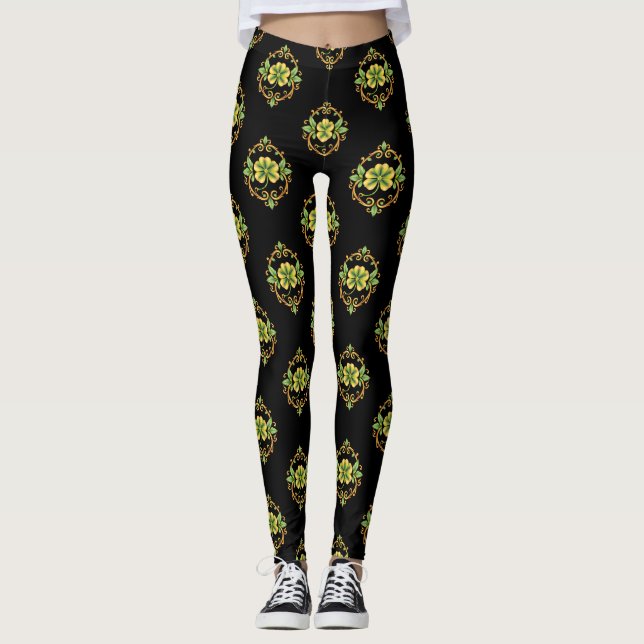 Lucky Clover 🍀 ein zeitloses Symbol guten Glücks Leggings (Vorderseite)