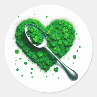 Lucky Clover 🍀 ein zeitloses Symbol guten Glücks Runder Aufkleber