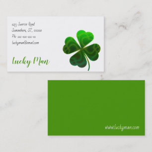 Lucky Clover   Floral Visitenkarte