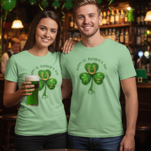 Lucky Clover Horseshoe Tee – St. Patrick's Day