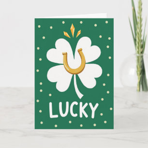Lucky Clover Hufeisen Karte
