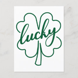 Lucky Clover Kleeblatt Leaf St. Patrick's Day Gesc Postkarte