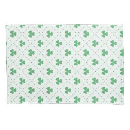 Lucky Clover Leaves Pattern Standard Size Kissenbezug