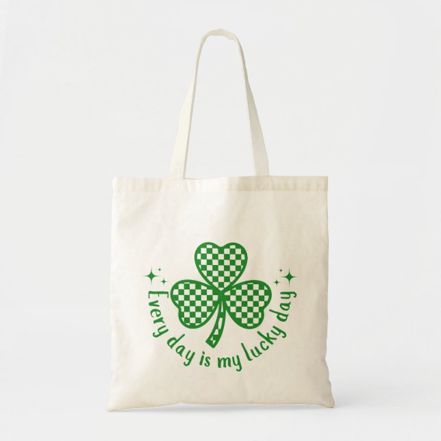 Lucky Clover Leinwände Tote Tasche (Vorne)