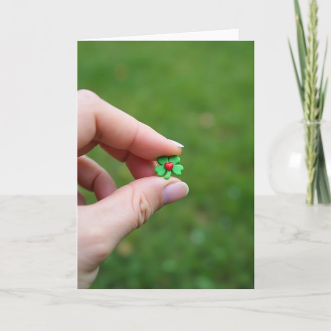 Lucky Clover Love Card Karte (Vorderseite)