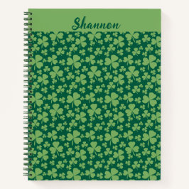 Lucky Clover Muster Spiral Notebook Notizbuch