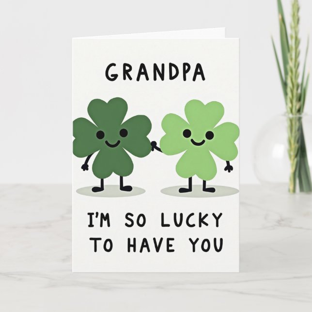 Lucky Clover Opa Karte (Vorderseite)