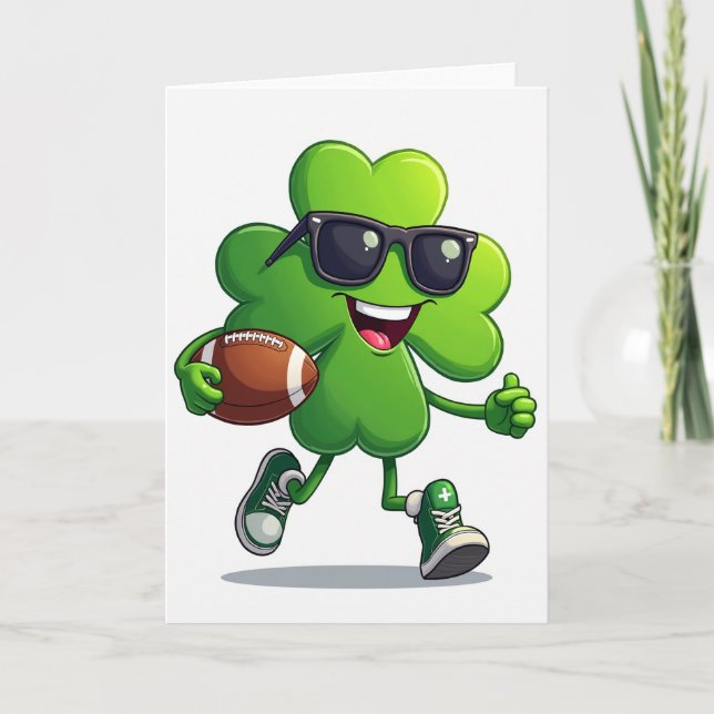 Lucky Clover Sporty Cool Card Karte (Vorderseite)