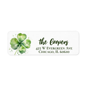 Lucky Clover St. Patrick RÜCKSENDEADRESSE