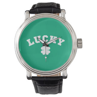 Lucky Clover St. Patricks Day Armbanduhr