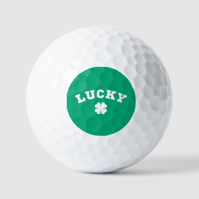 Lucky Clover St. Patricks Day Golfball (Vorderseite)