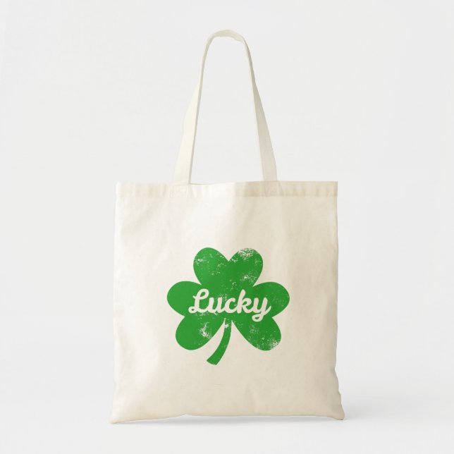 Lucky Clover St Patrick's Day Tragetasche (Vorne)