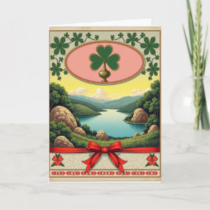Lucky Clover Vintage-Szene Karte
