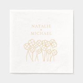 Lucky Clovers Kleeblatts Elegante Namen Hochzeit Servietten Mit Folie