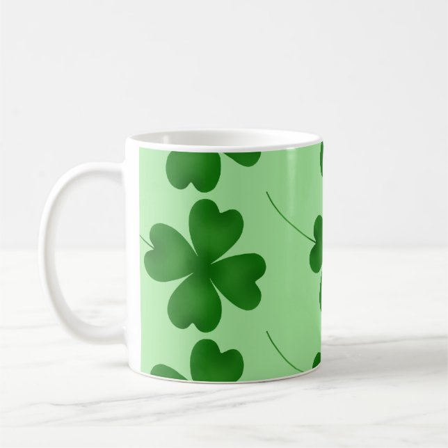 Lucky Clovers Muster Kaffeetasse (Links)