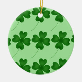 Lucky Clovers Muster Keramik Ornament