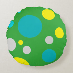 Lucky Colorful Bubbles Rundes Kissen